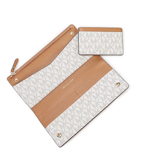 michael kors card holder white|Michael Kors oversized wallet.